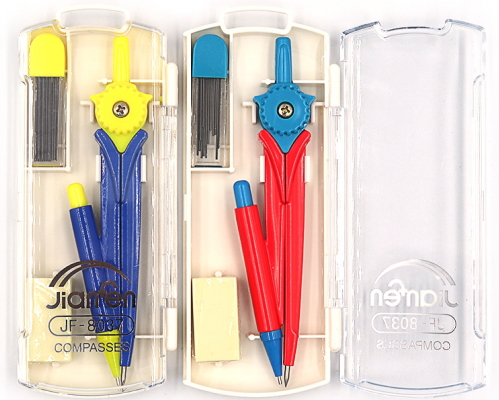 JF-8037 Циркуль в пласт футлярі+грифель