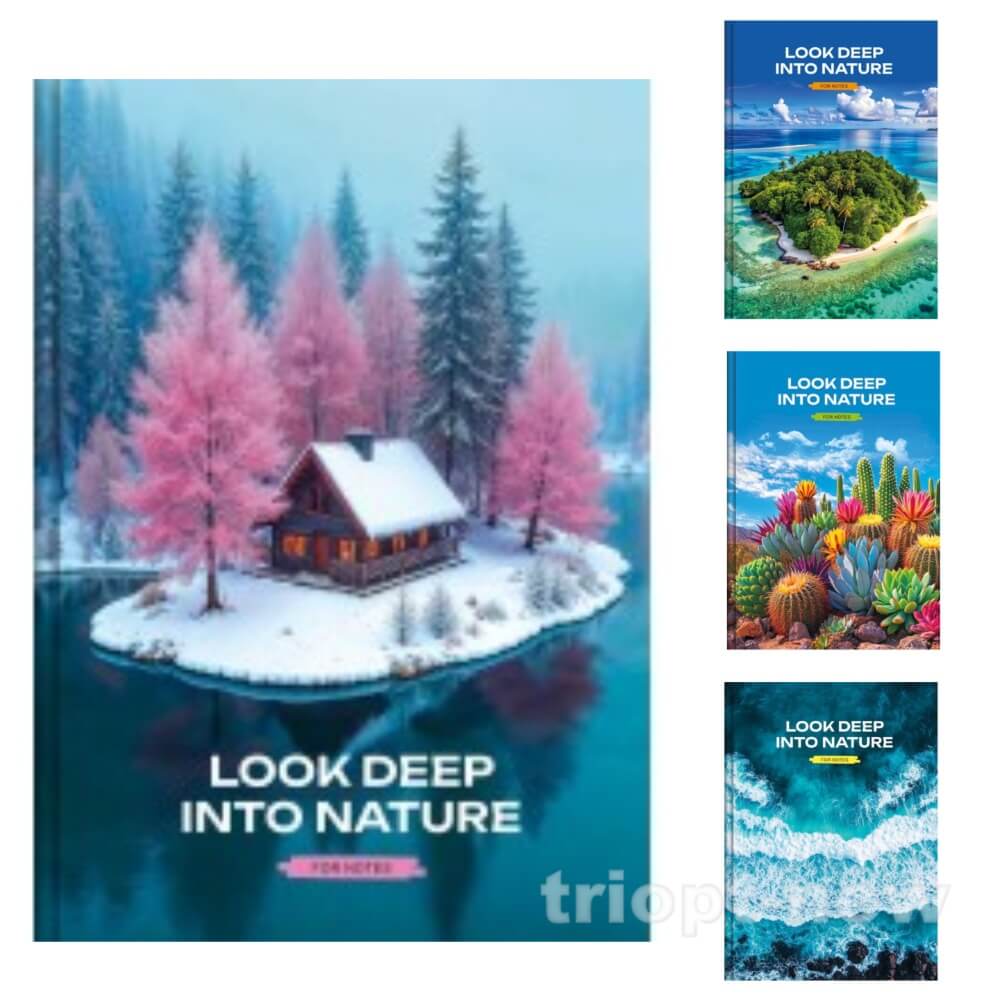 Блокнот А6 48 арк.,  серія «ПРИРОДА», тв. пал., мікс, ТП-9