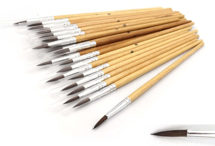 M-8(С) Пензлик поні кругла 19см  (кит.станд.№8) 25шт / етик.