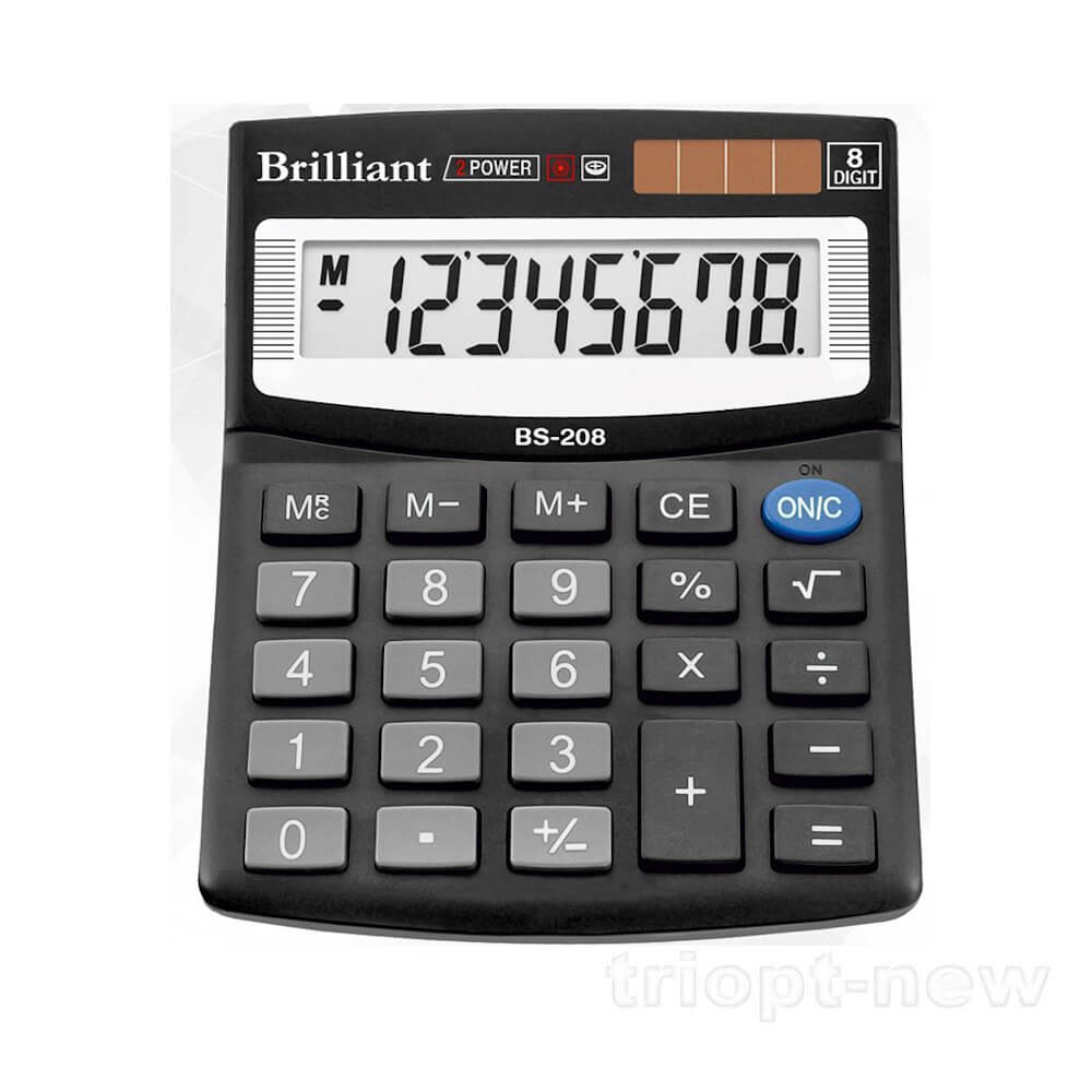 Калькулятор BS-208  8р., 2-пит,BS-208