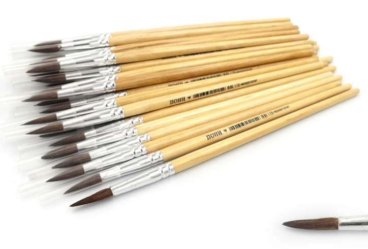 M-4 # Пензл.поні кругл 20см (ГОСТ рос.№4) (Штрих-код) 25шт / етик.