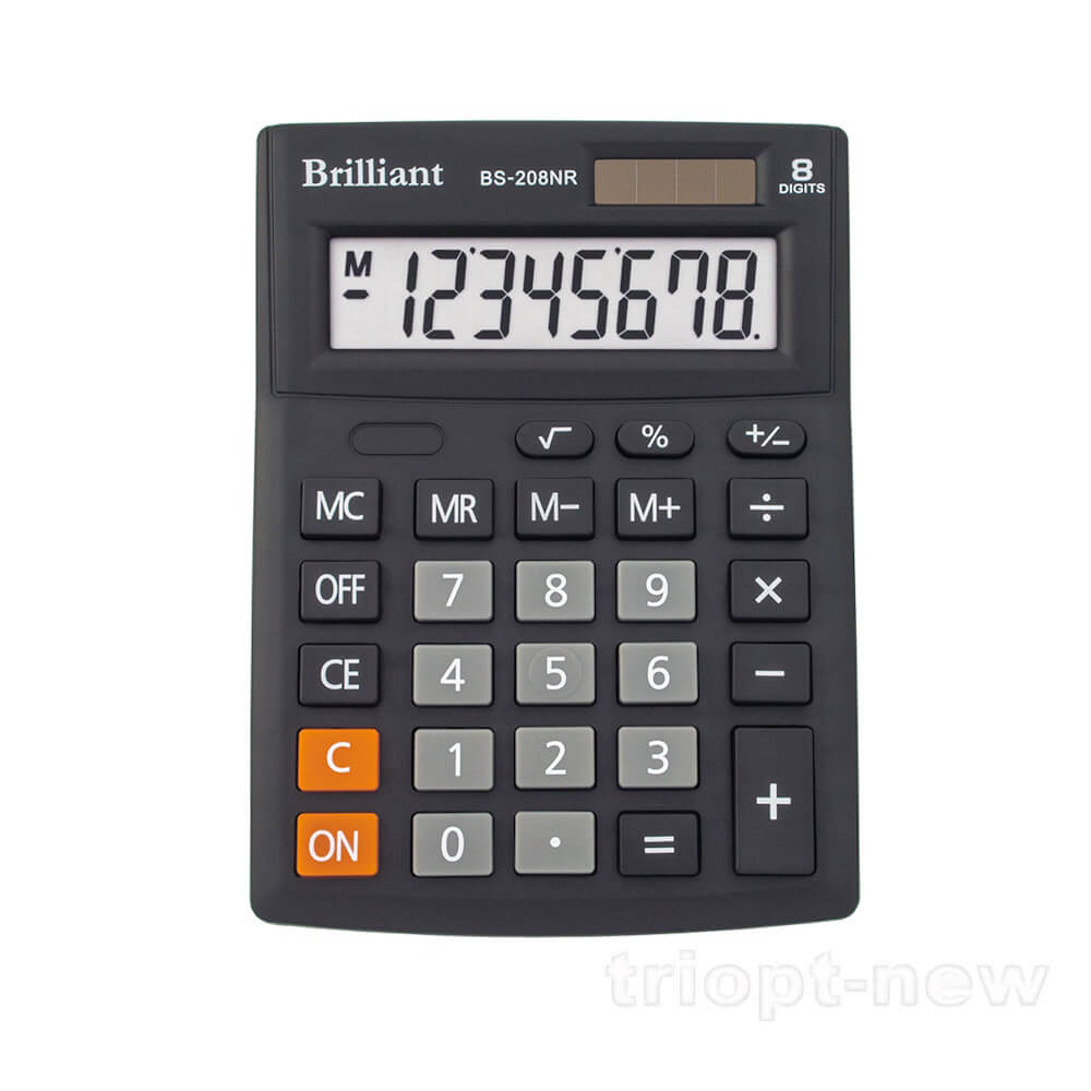 Калькулятор BS-208NR 8р., 2-пит, BS-208NR