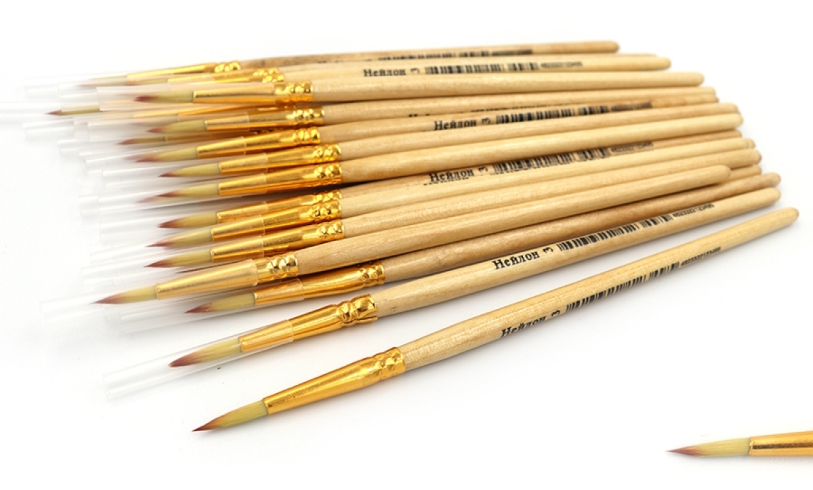 N-3# Пензлик нейлон кругл 15см (ГОСТ рос.№3) (Штрих-код) 25шт.