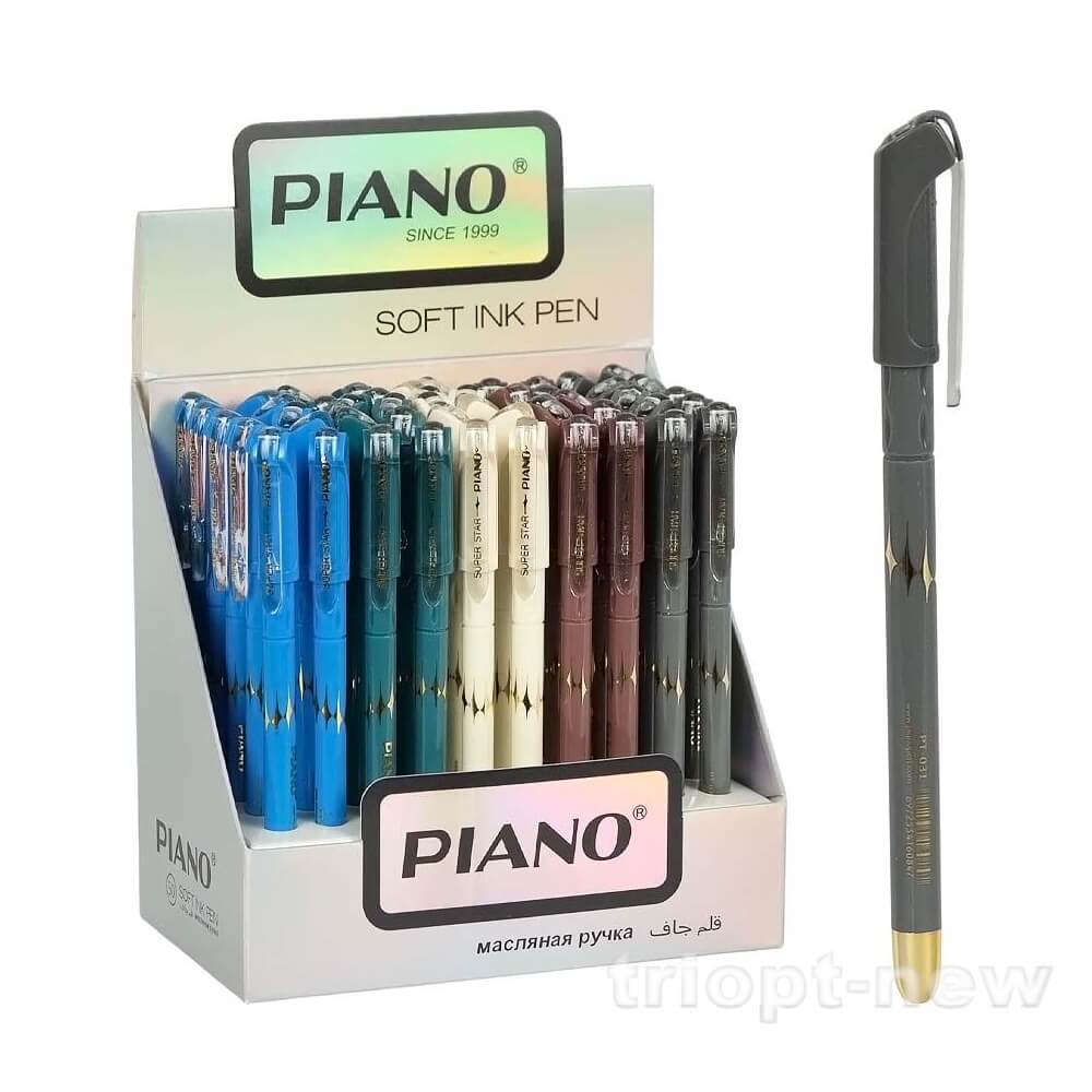 PT-031 Ручка масляна Piano, 0,7мм, синя, Soft ink Pen 50