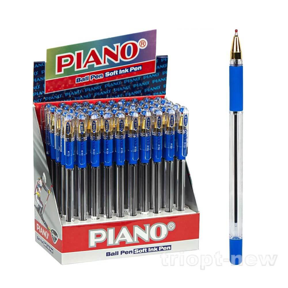 PT-205 Ручка масляна PIANO синя, 50шт./етик.