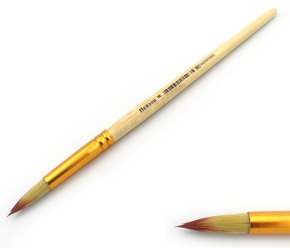 N-8# Пензлики нейлон кругл 21см (ГОСТ рос.№8) (Штрих-код)