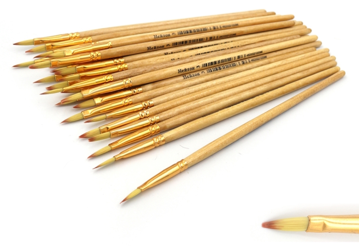 N-BP-3# Пензлик нейлон плоск 17,5см (ГОСТ №3) (Штрих-код) 25шт/етик