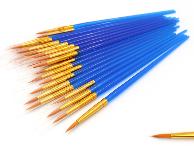 RA7612 Пензлик нейлон кругл 16,5см, №2, пласт ручка, 25шт/етик.