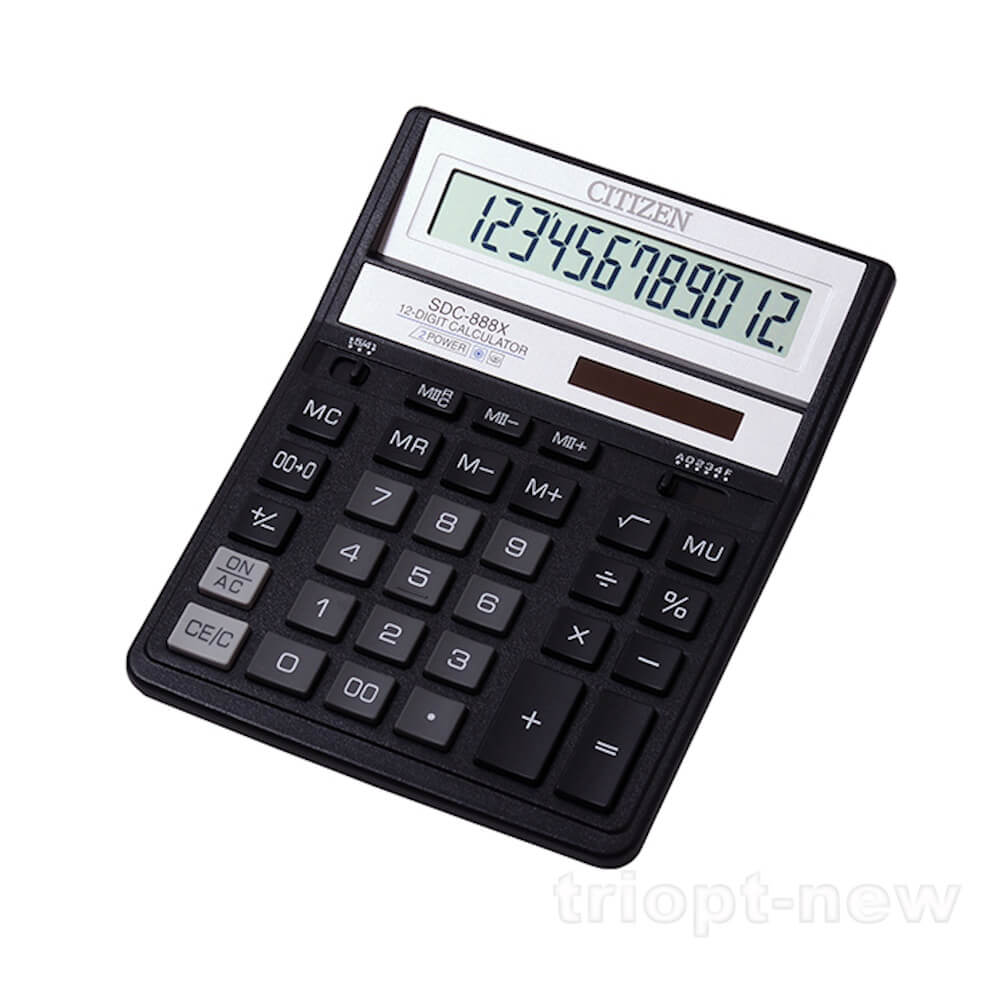 Калькулятор Citizen SDC-888 ХBK, чорний 12розр.