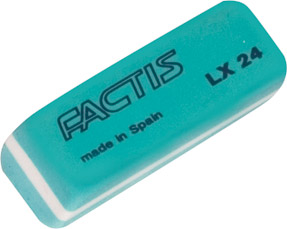 CPFLX24 Гумка прямокут. бірюзовий з фаскою 5,5*2*1,2см 