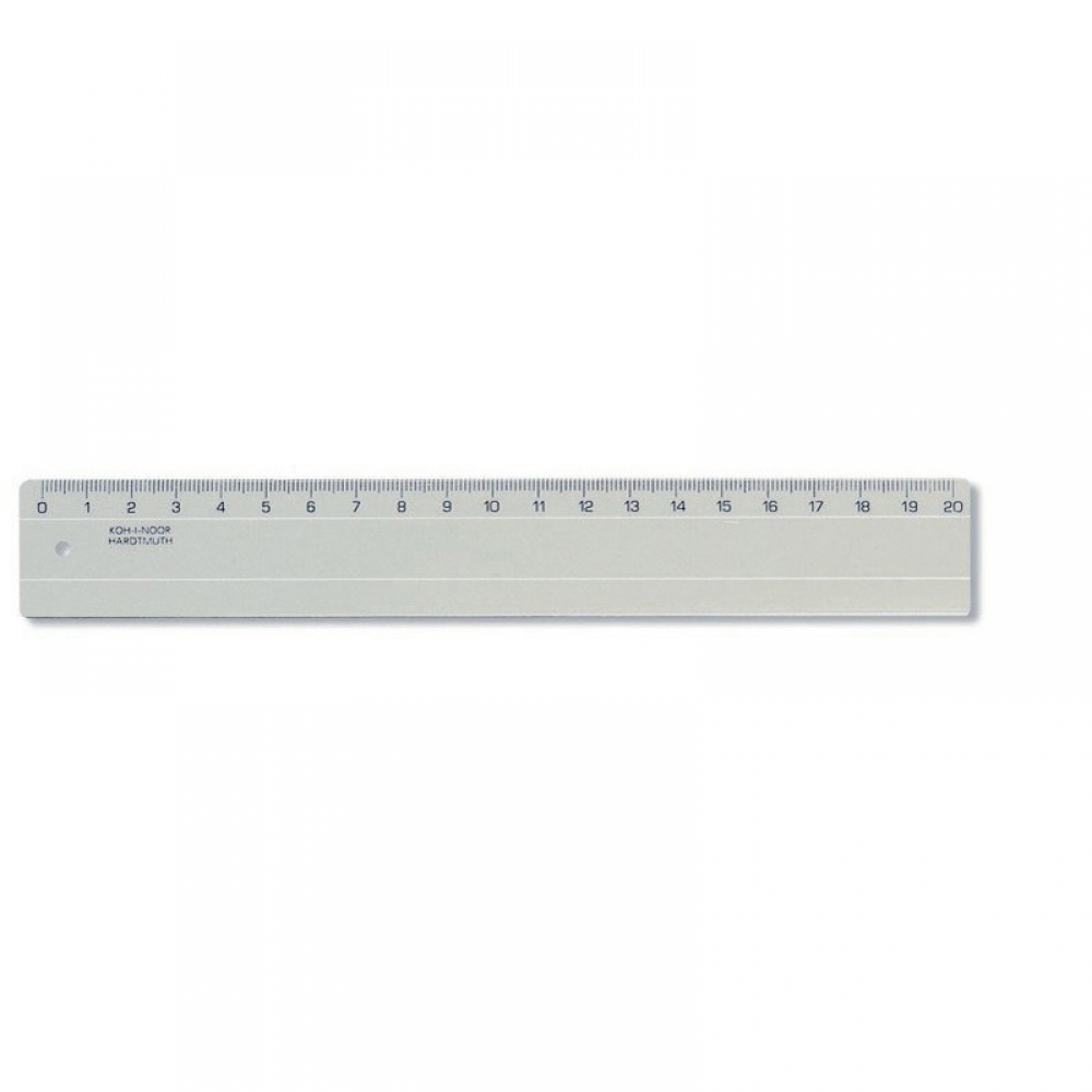 Лінійка 20 см., безкольорова