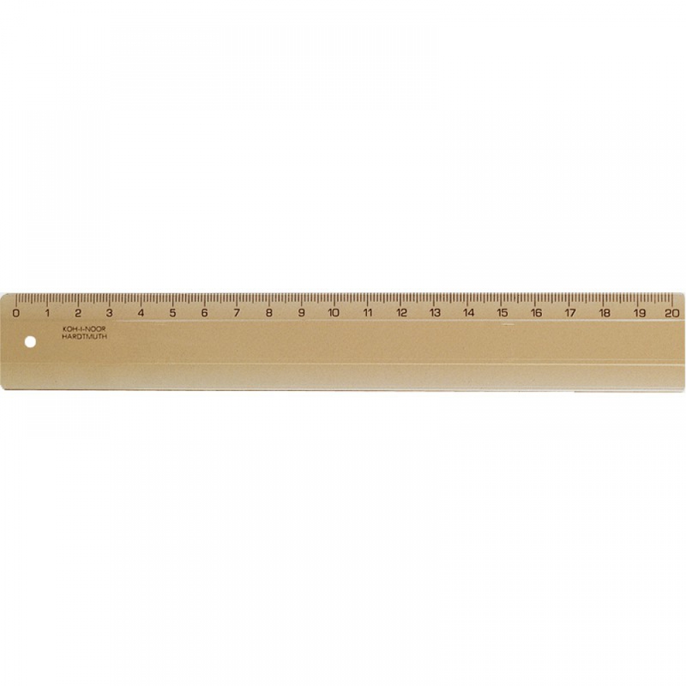 Лінійка 20 см., димчата