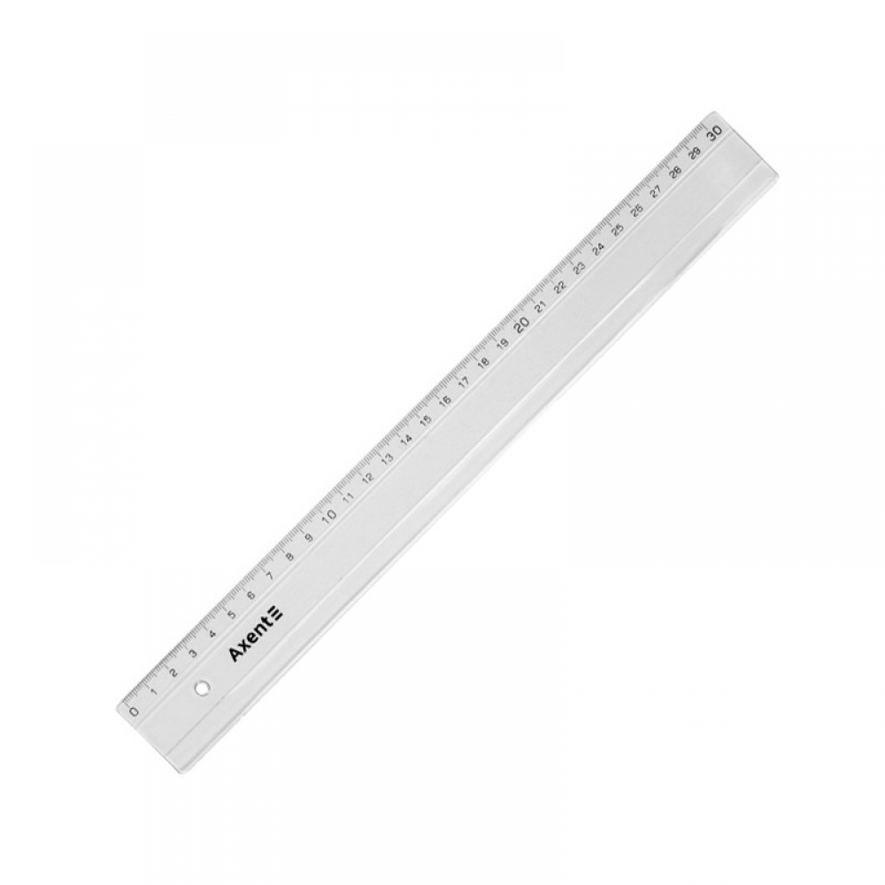 Лінійка пластикова, 30см, прозора