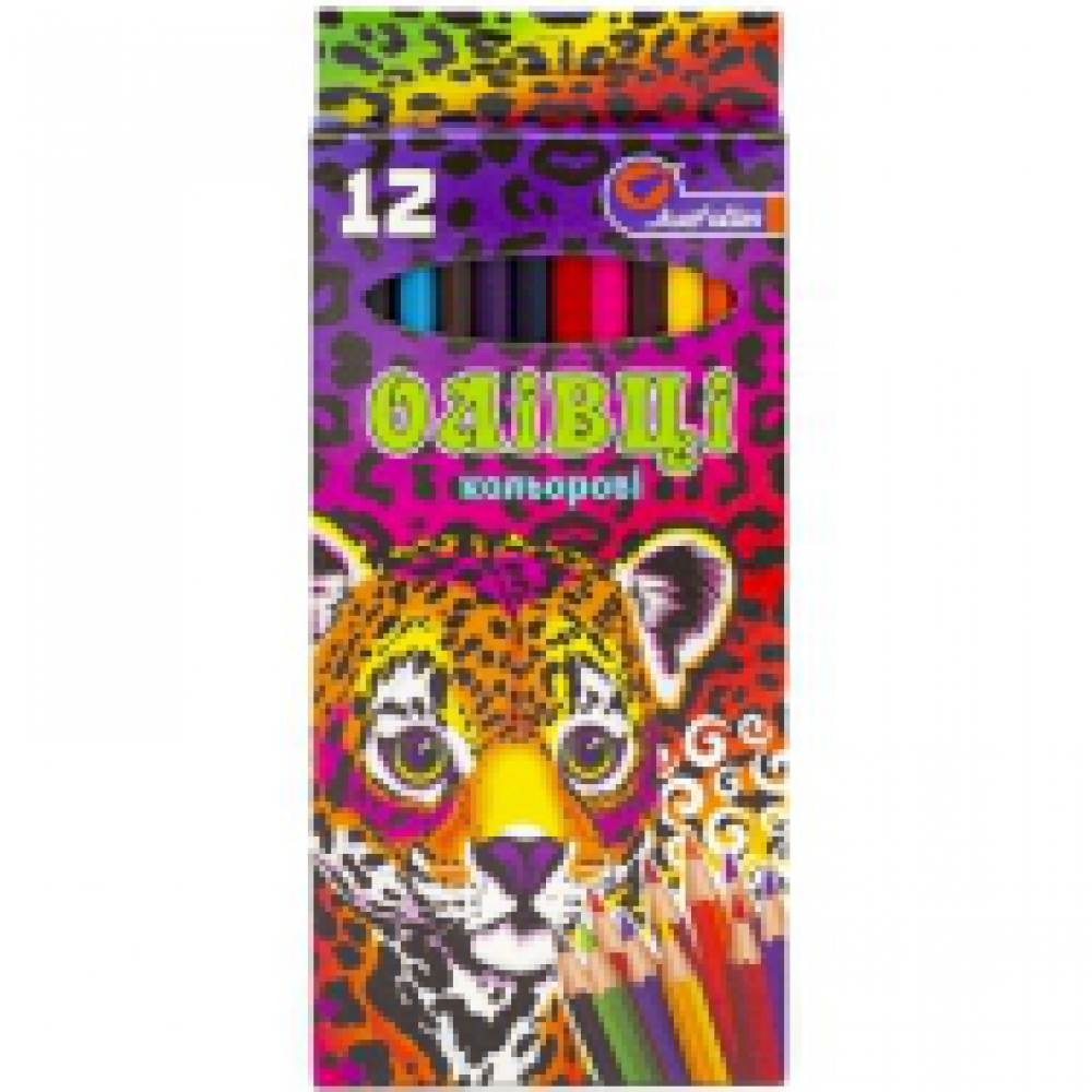 7303A6-12 Олівці дерево кол. 