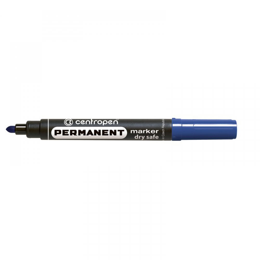 Маркер Permanent Dry Safe 8510 2,5 мм круглий син.