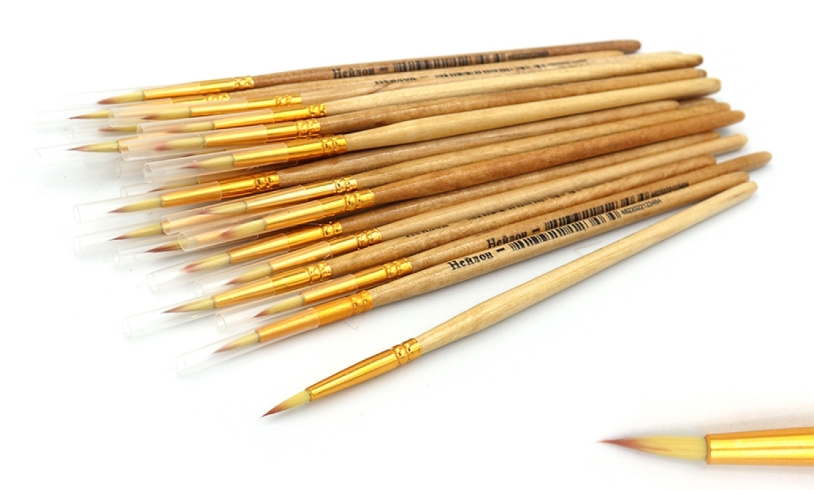 N-1# Пензлик нейлон кругл 15см (ГОСТ рос.№1) (Штрих-код) 25шт / етик.