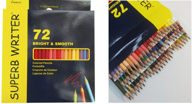 Олівці 72 кольорів шестигранні, Superb Writer,4100-72CB,TM