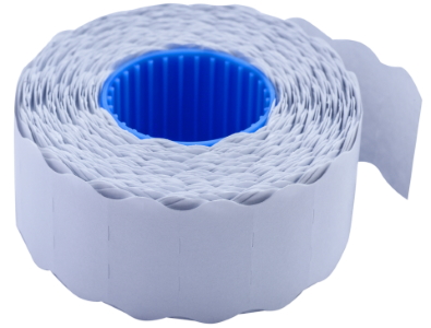 Цінник 26*12мм (1000шт, 12м), фігурний, внутрішня намотка, білий BM.281202-12