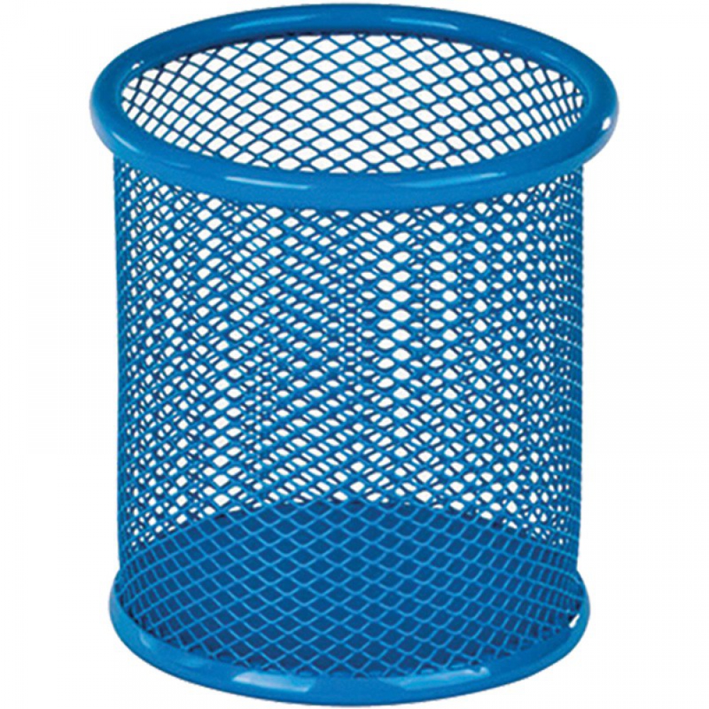 Підставка для ручок кругла 80х80х100мм, мет, блакитна