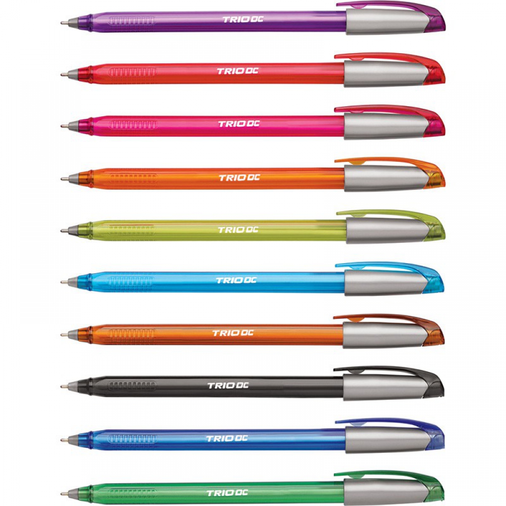Ручка кулькова Trio DC-3, набір 10 кол., асорті