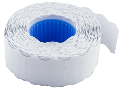 Цінник 22*12мм (1000шт, 12м), фігурний, внутрішня намотка, білий BM.281201-12