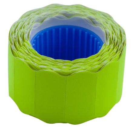 Цінник 26*12мм (500шт, 6м), фігурний, зовнішня намотка, жовтий BM.282202-08