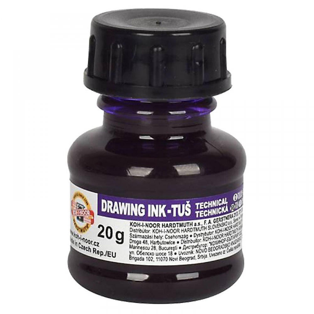 Туш для креслення, 20г., фіолетова