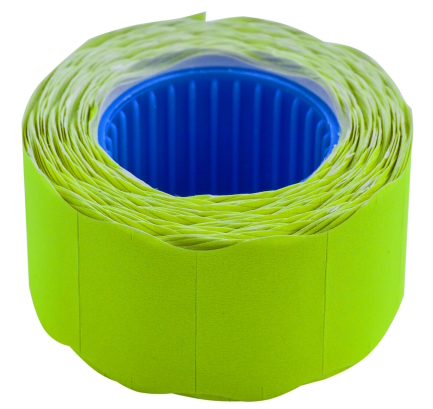 Цінник 26*16мм (375шт, 6м), фігурний, зовнішня намотка, жовтий BM.282203-08