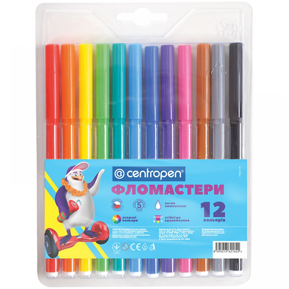 Фломастери 7790/12 ТП, набір 12 шт.