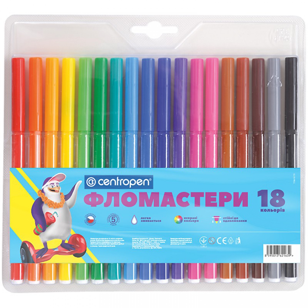 Фломастери 7790/18 ТП, набір 18 шт.