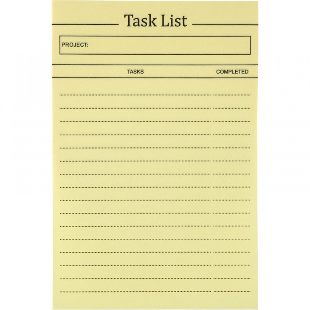 Блок паперу з клейким шаром Task list 100x150мм,100арк.