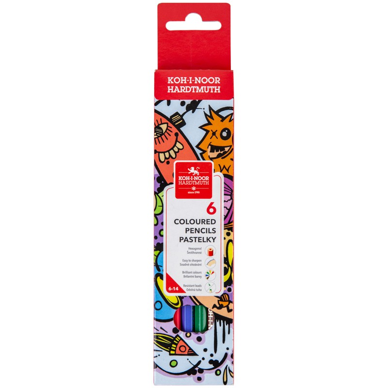 Олівці кольорові TEENAGE, 6 кол.