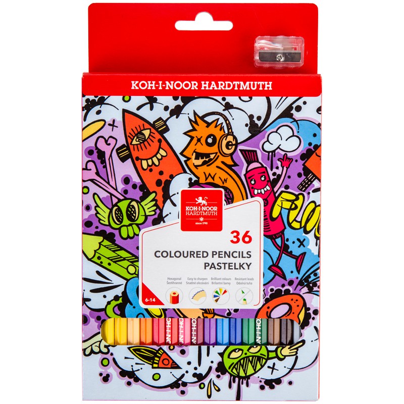 Олівці кольорові TEENAGE, 36 кол.