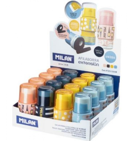 4725116SM  Гумка + чинка EXTENSION ТМ MILAN mix