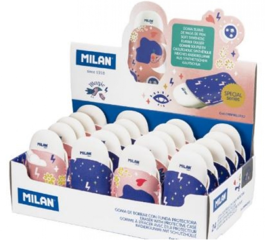 CMMMG1012 Гумка овальний TM MILAN у чохлі, mix