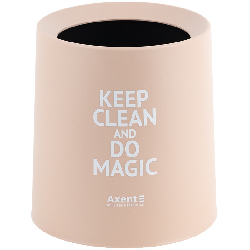 Настільний контейнер для сміття, круглий, персиковий