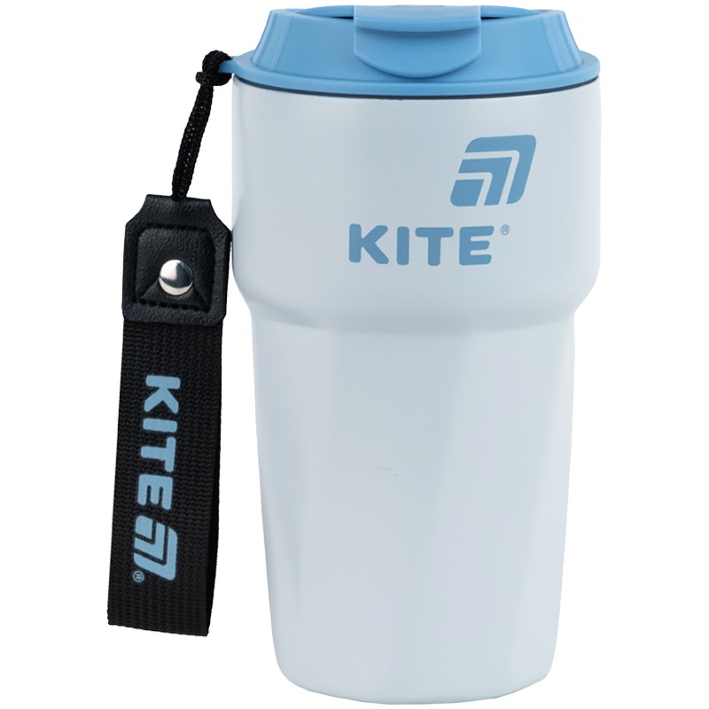 Термокружка 450 мл, сіро-блакитна