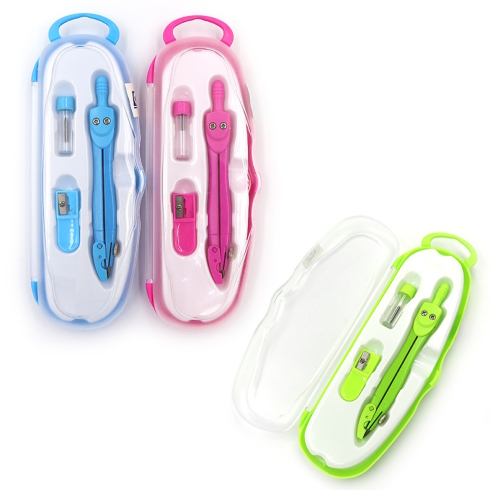 SC01003P Циркуль в пласт. футлярі з грифілем, 3 предм., mix