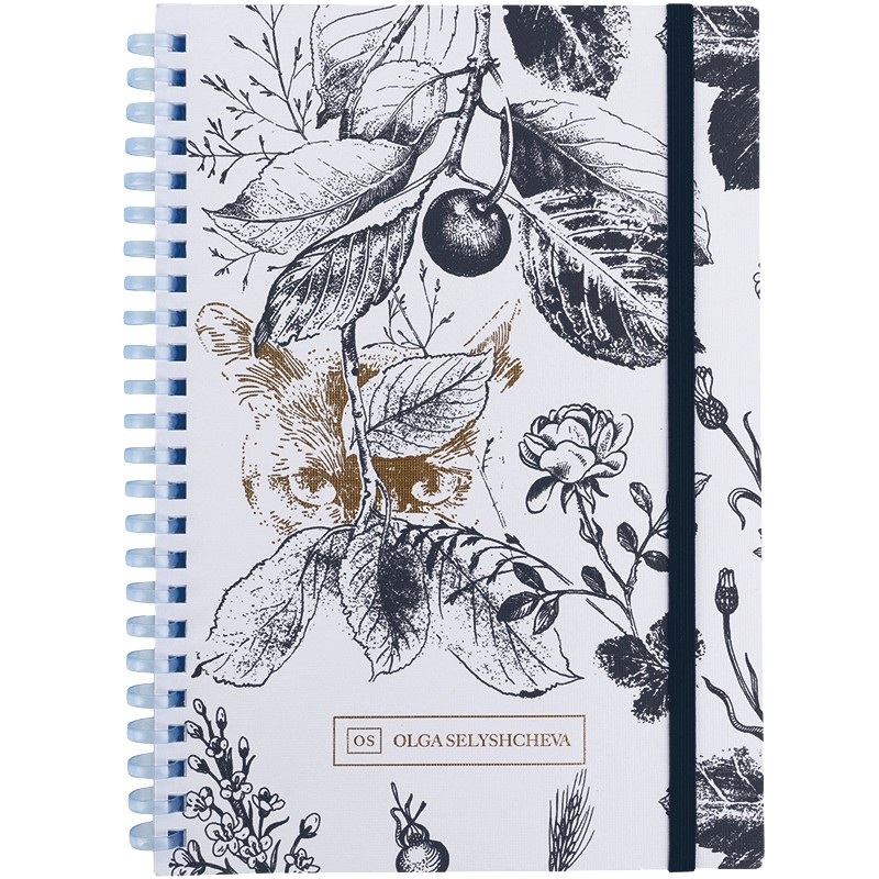 Блокнот на спіралі карт. обк., А5,80 арк,кл.,OS,Gold Cat