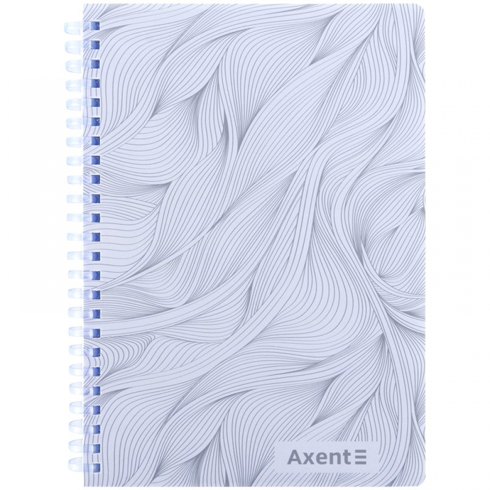 Блокнот на спіралі пласт. обкл., А5, 80 арк.,кл., блакитний