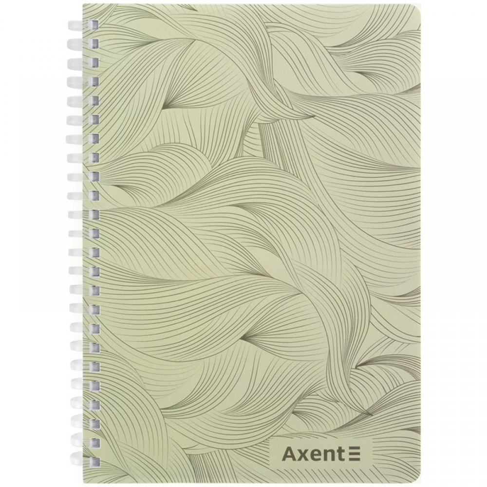 Блокнот на спіралі пласт. обкл., А5, 80 арк.,кл., зелений