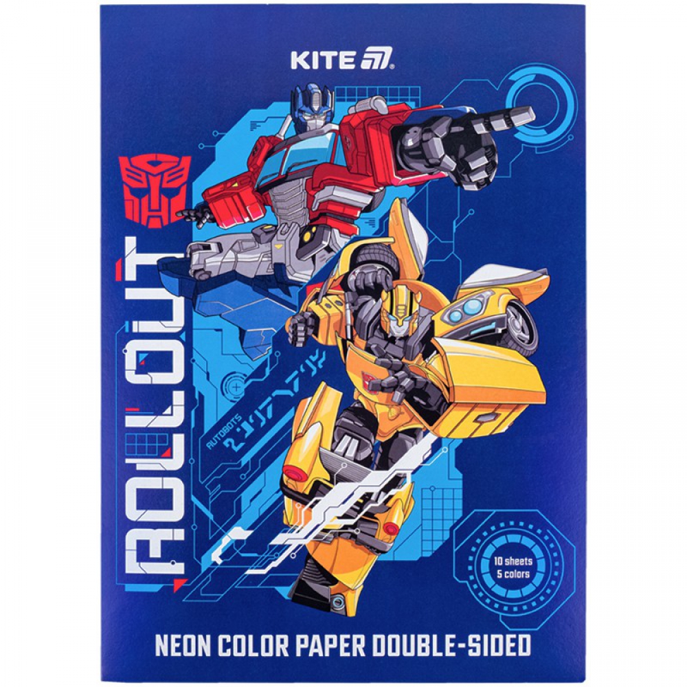 Папір кольор. неон. (10арк/5кол), A4 TF