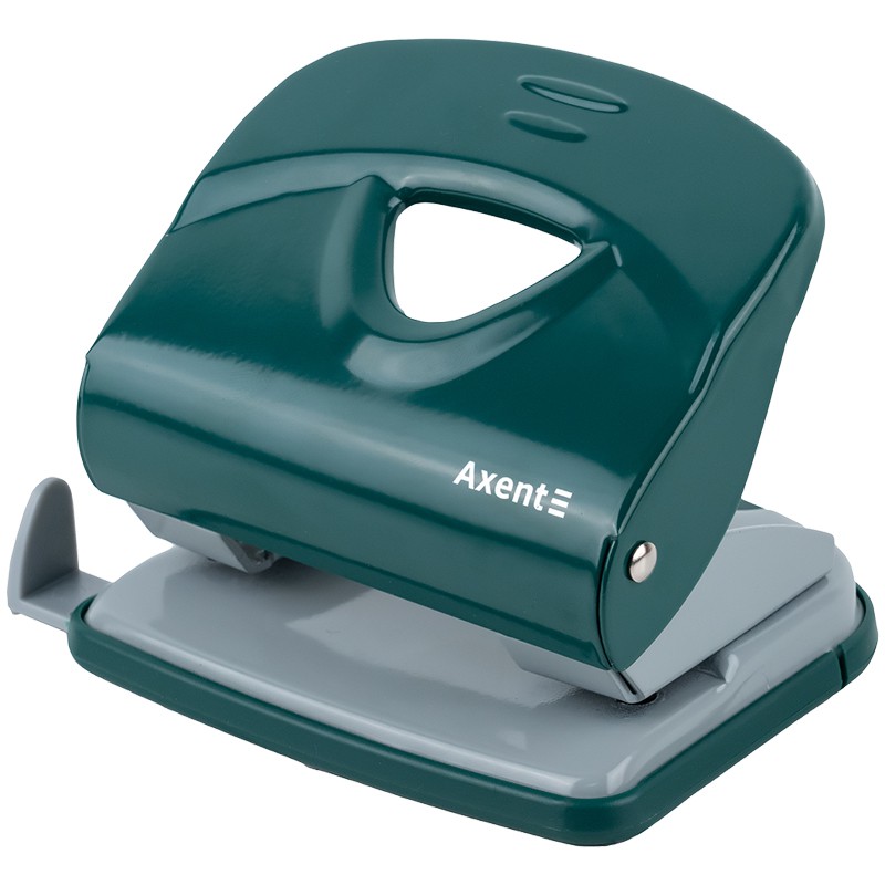 Діркопробивач Exakt-2 металевий, 30арк, Earth colors зелений