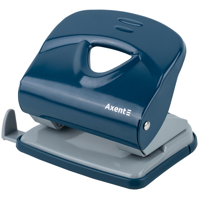 Діркопробивач Exakt-2 металевий, 30арк, Earth colors синій