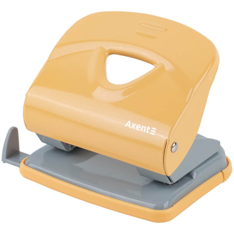 Діркопробивач Exakt-2 металевий, 30арк, Earth colors жовтий