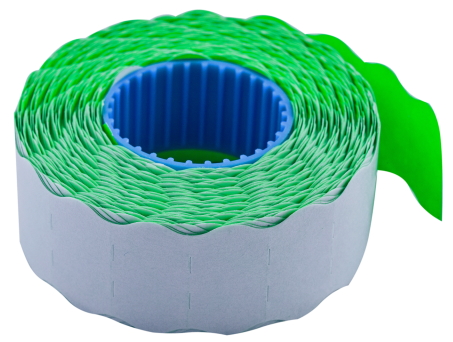 Цінник 22*12мм (1000шт, 12м), фігурний, внутрішня намотка, зелений BM.281201-04