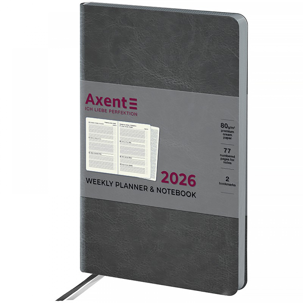 Щотижневик 2026 Partner City Soft, 125*195, сірий