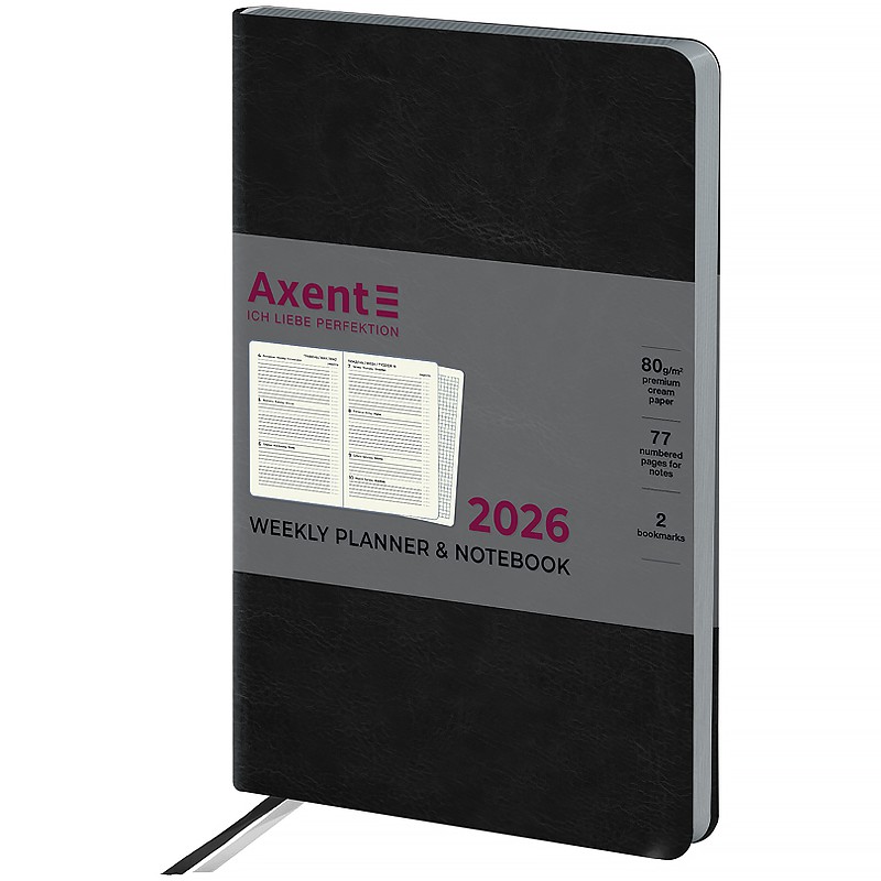 Щотижневик 2026 Partner City Soft, 125*195, чорний