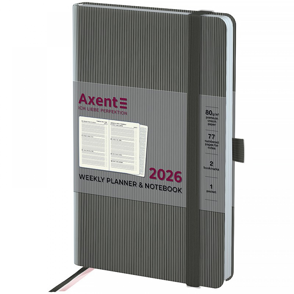 Щотижневик 2026 Partner Lines, 125*195, сірий