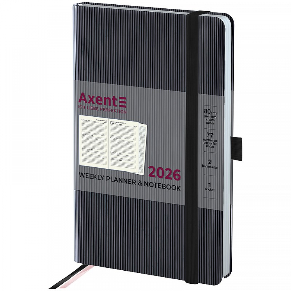 Щотижневик 2026 Partner Lines, 125*195, чорний